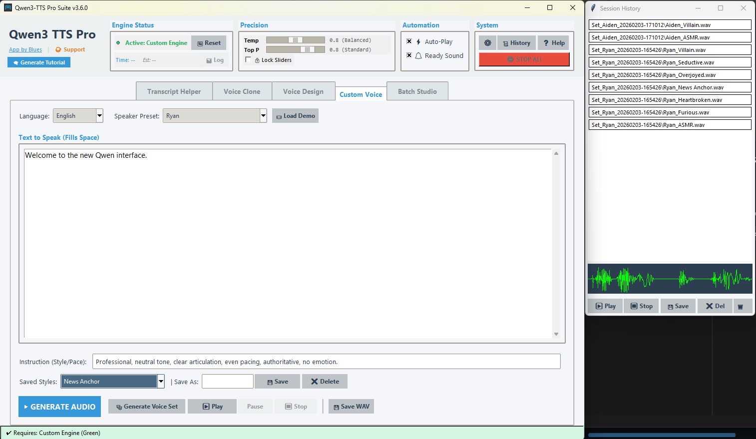 Custom Voice Interface