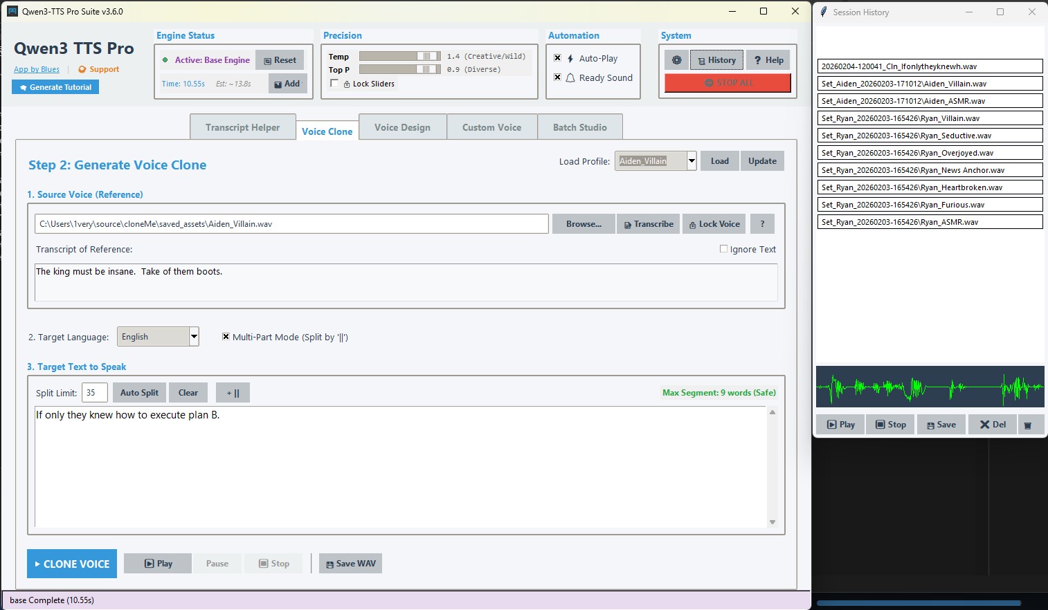 Voice Cloning Interface