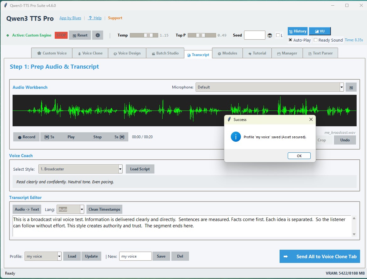 Transcript Helper / Prep Station
